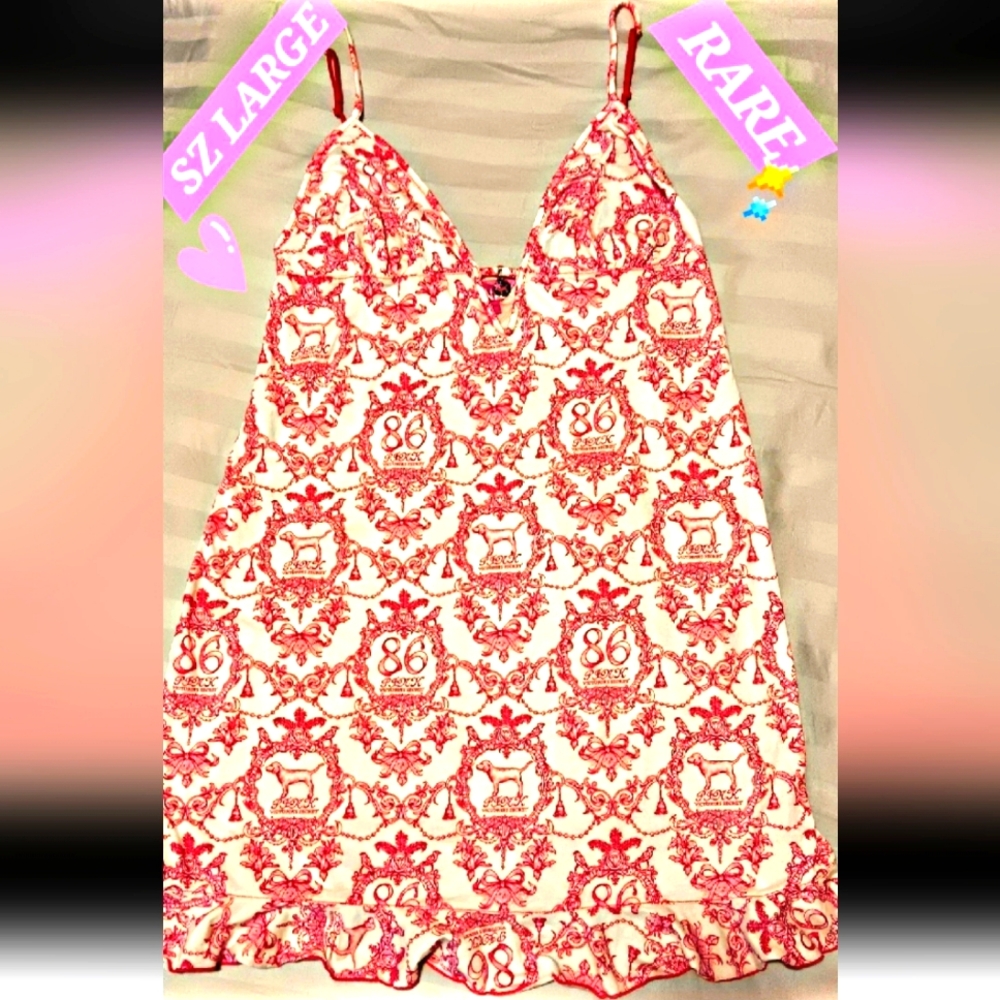 NWOT Victoria's Secret PINK Vintage Babydoll Dress Nightie Sz Large RARE HTF